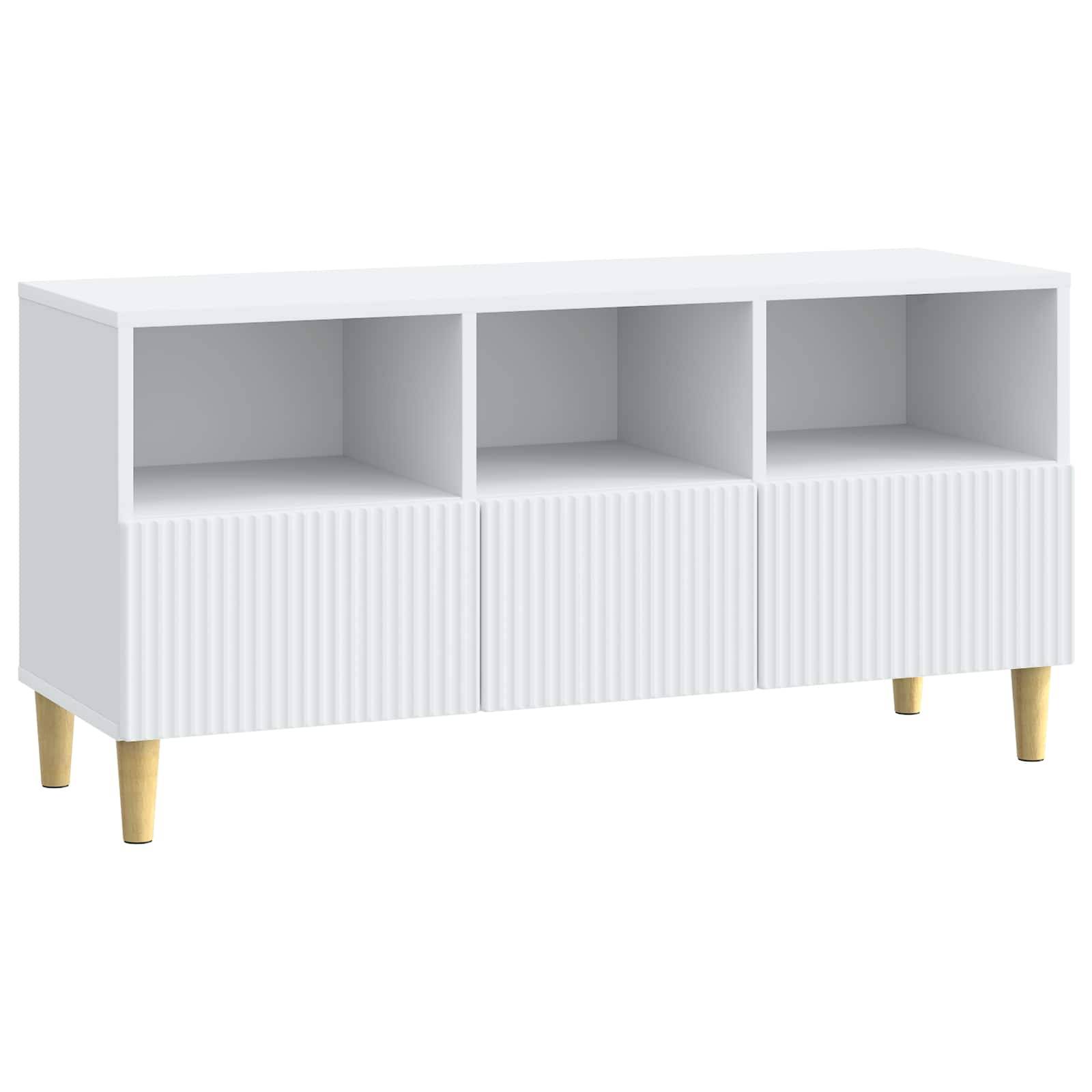vidaXL TV-Schränk mit Schubladen Weiß 102 x 34,5 x 50 cm Holzwerkstoff