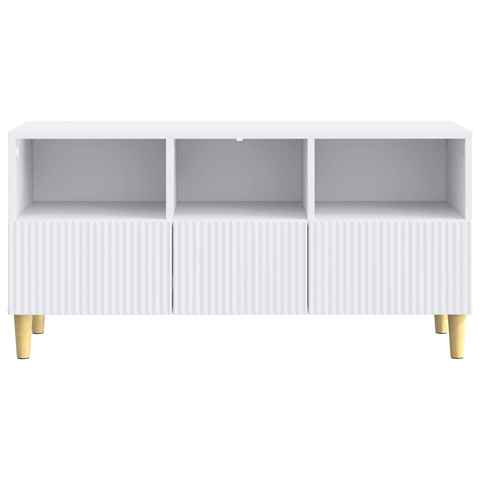 vidaXL TV-Schränk mit Schubladen Weiß 102 x 34,5 x 50 cm Holzwerkstoff