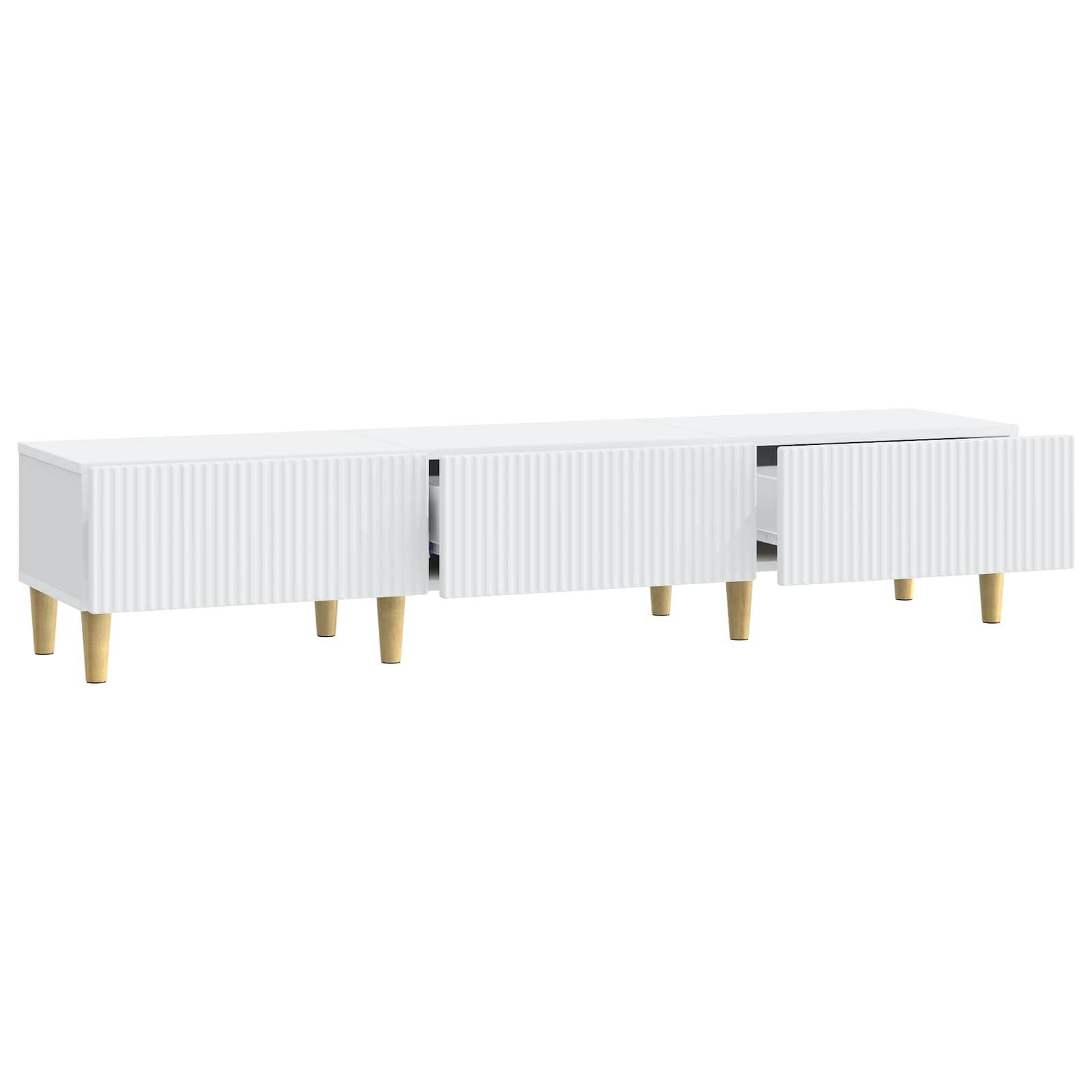 vidaXL TV-Schränk mit Schubladen Weiß 147 x 34,5 x 30 cm Holzwerkstoff