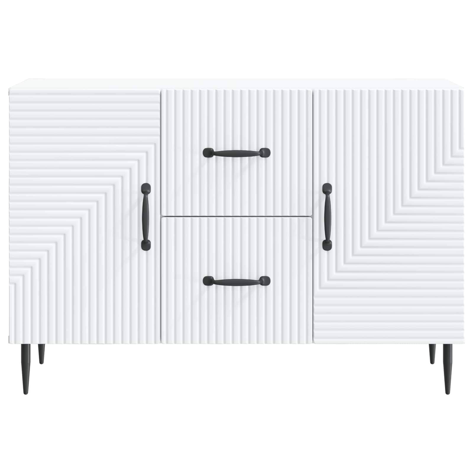 vidaXL Sideboard mit Schubladen Weiß 89 x 34,5 x 60 cm Holzwerkstoff