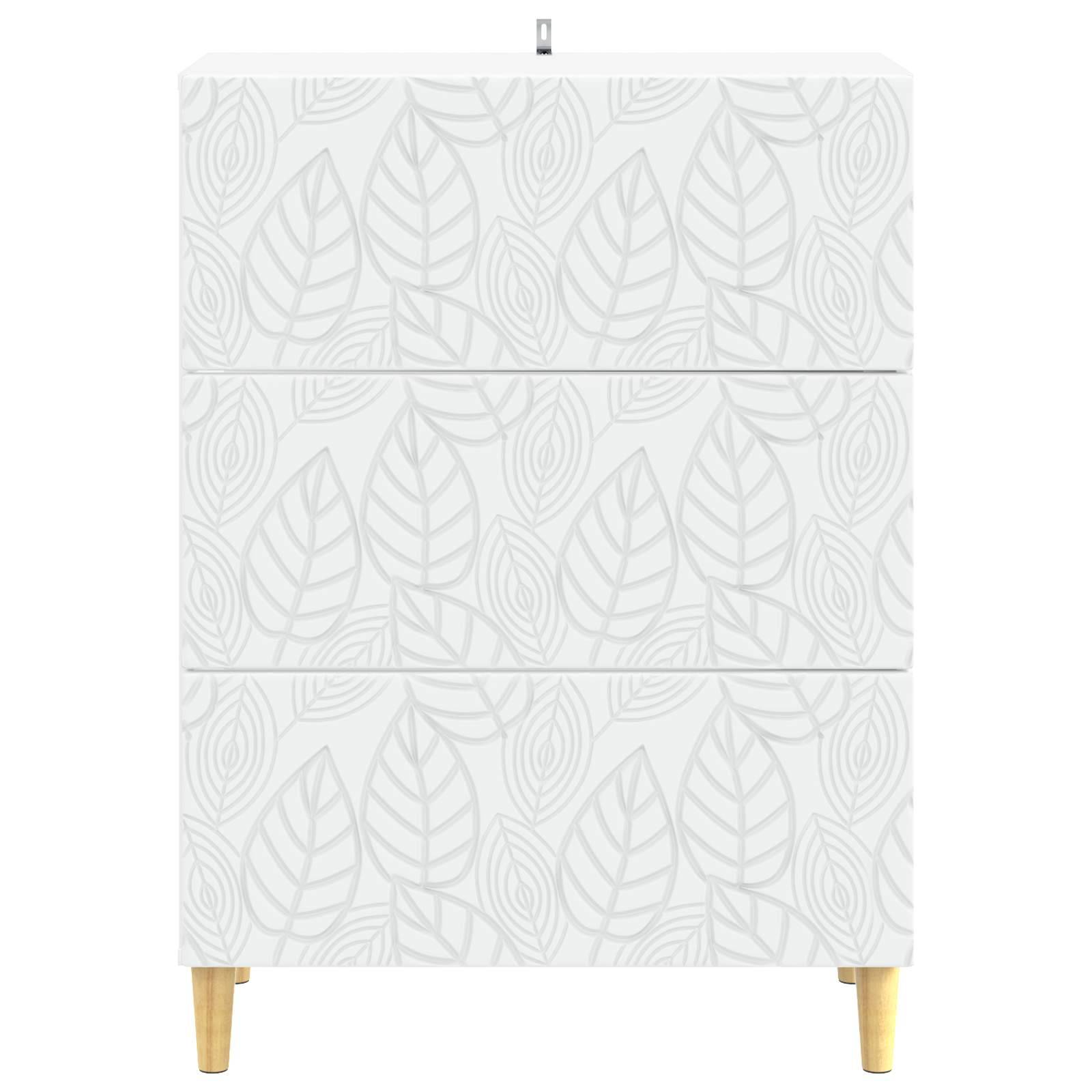 vidaXL Schubladenschrank Weiß 66 x 34,5 x 90 cm Holzwerkstoff