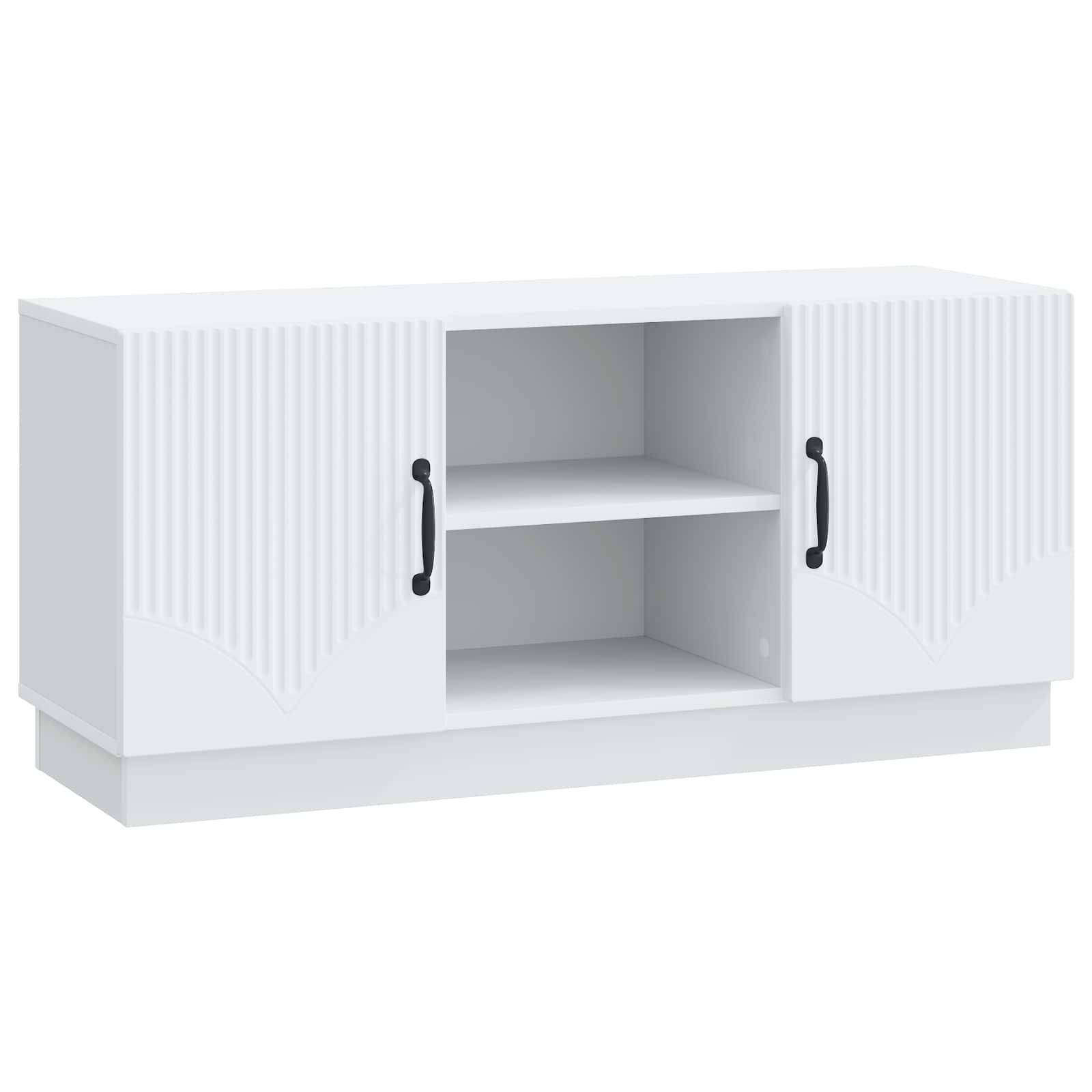 vidaXL TV-Schränk Weiß 102 x 34,5 x 47 cm Holzwerkstoff