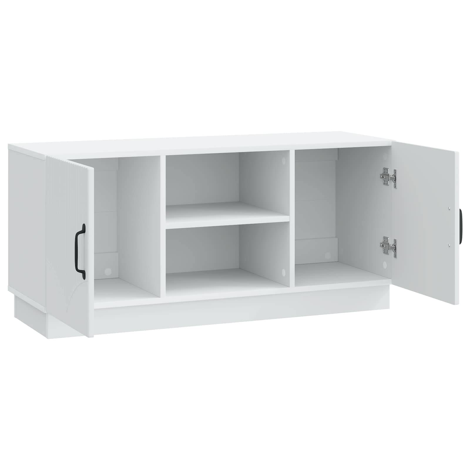 vidaXL TV-Schränk Weiß 102 x 34,5 x 47 cm Holzwerkstoff
