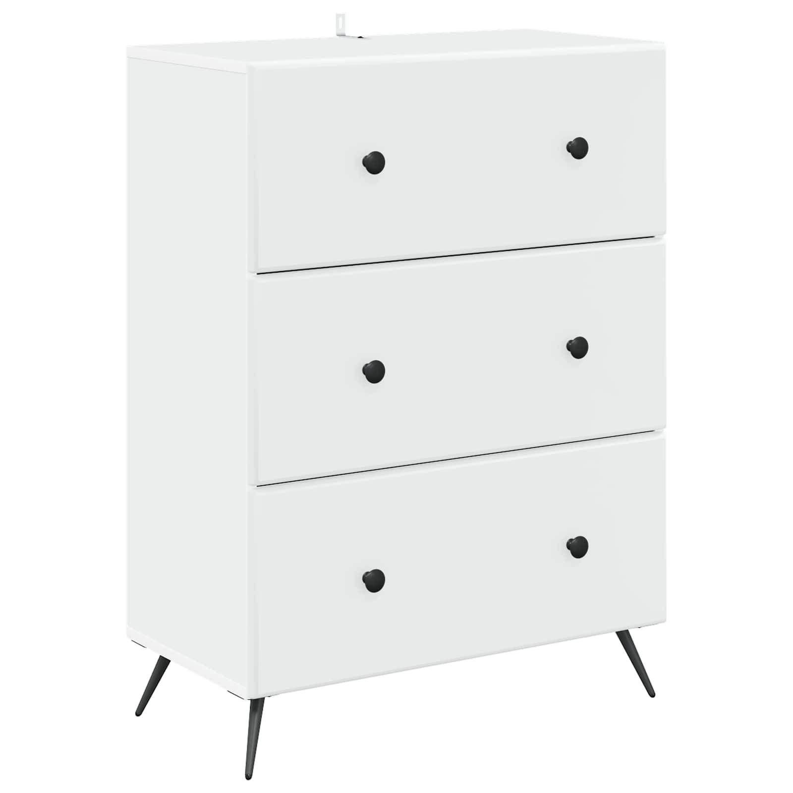 vidaXL Schubladenschrank Weiß 66 x 34,5 x 90 cm Holzwerkstoff
