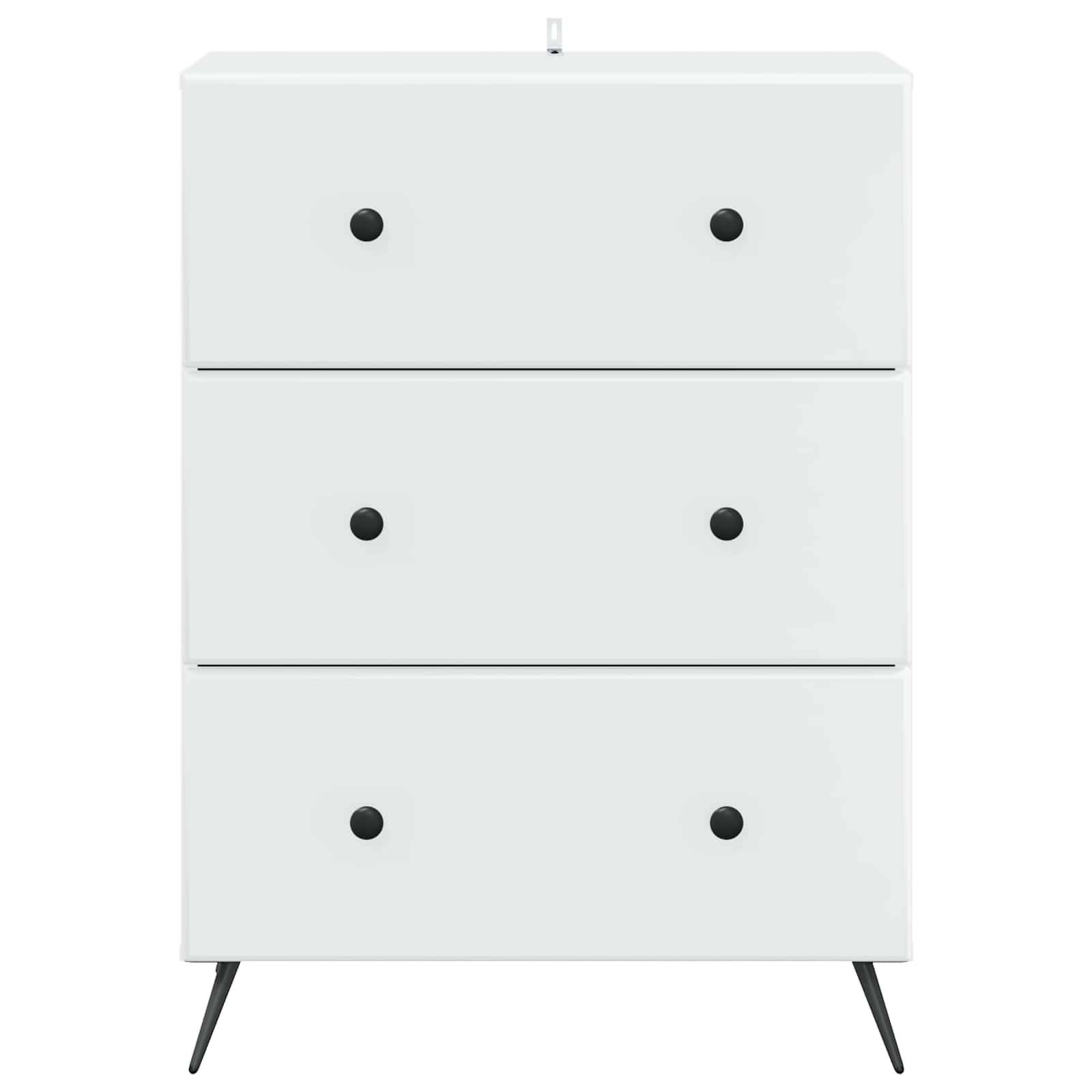 vidaXL Schubladenschrank Weiß 66 x 34,5 x 90 cm Holzwerkstoff