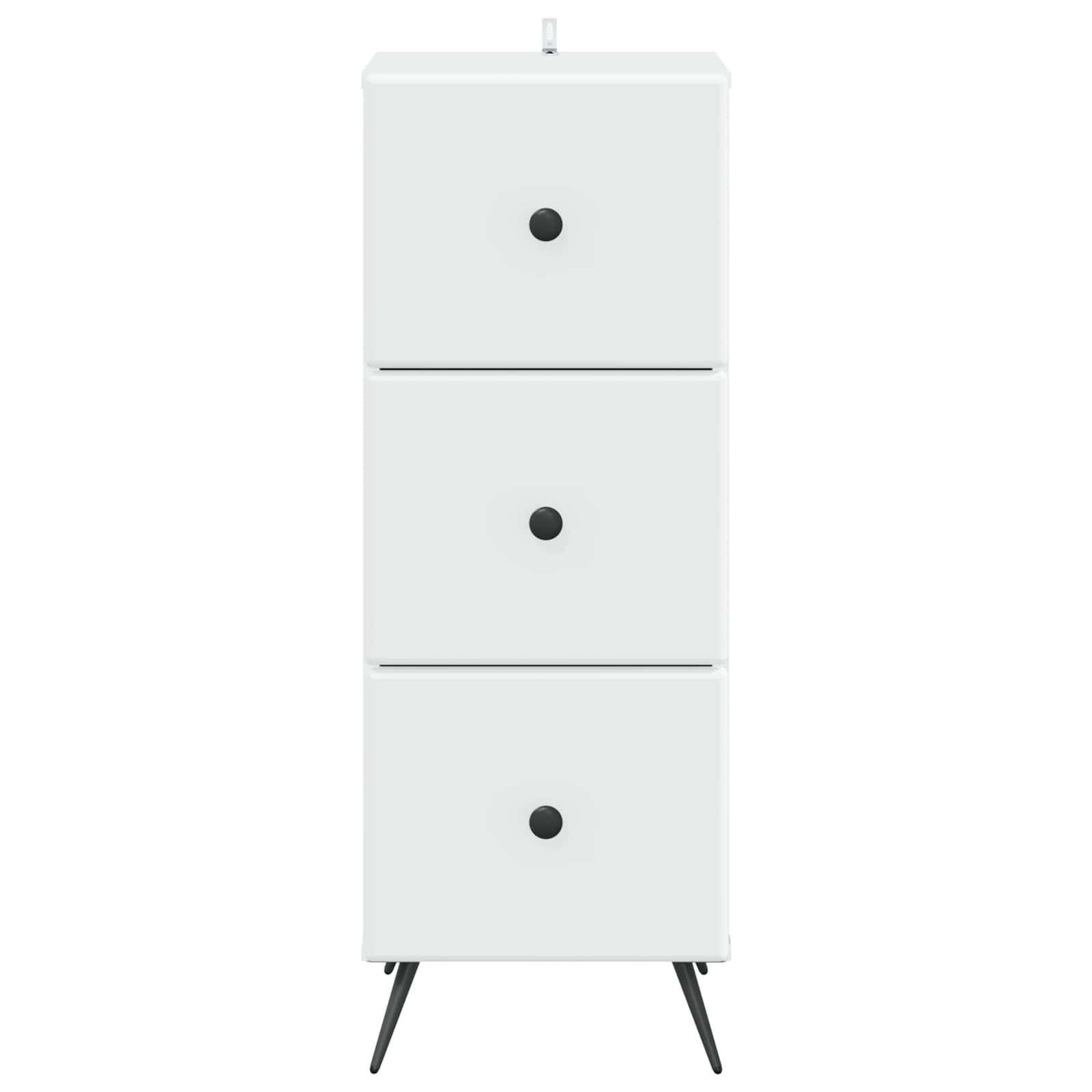vidaXL Schubladenschrank Weiß 33 x 34,5 x 90 cm Holzwerkstoff