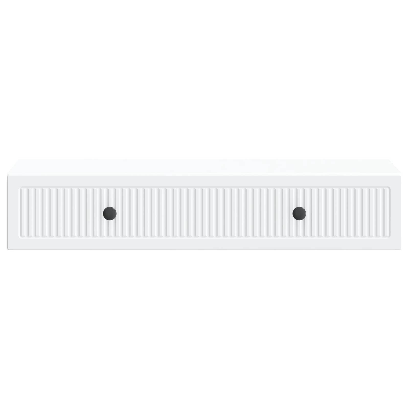 vidaXL Wandmontierter Beistelltisch Weiß 87,5 x 34,5 x 17 cm