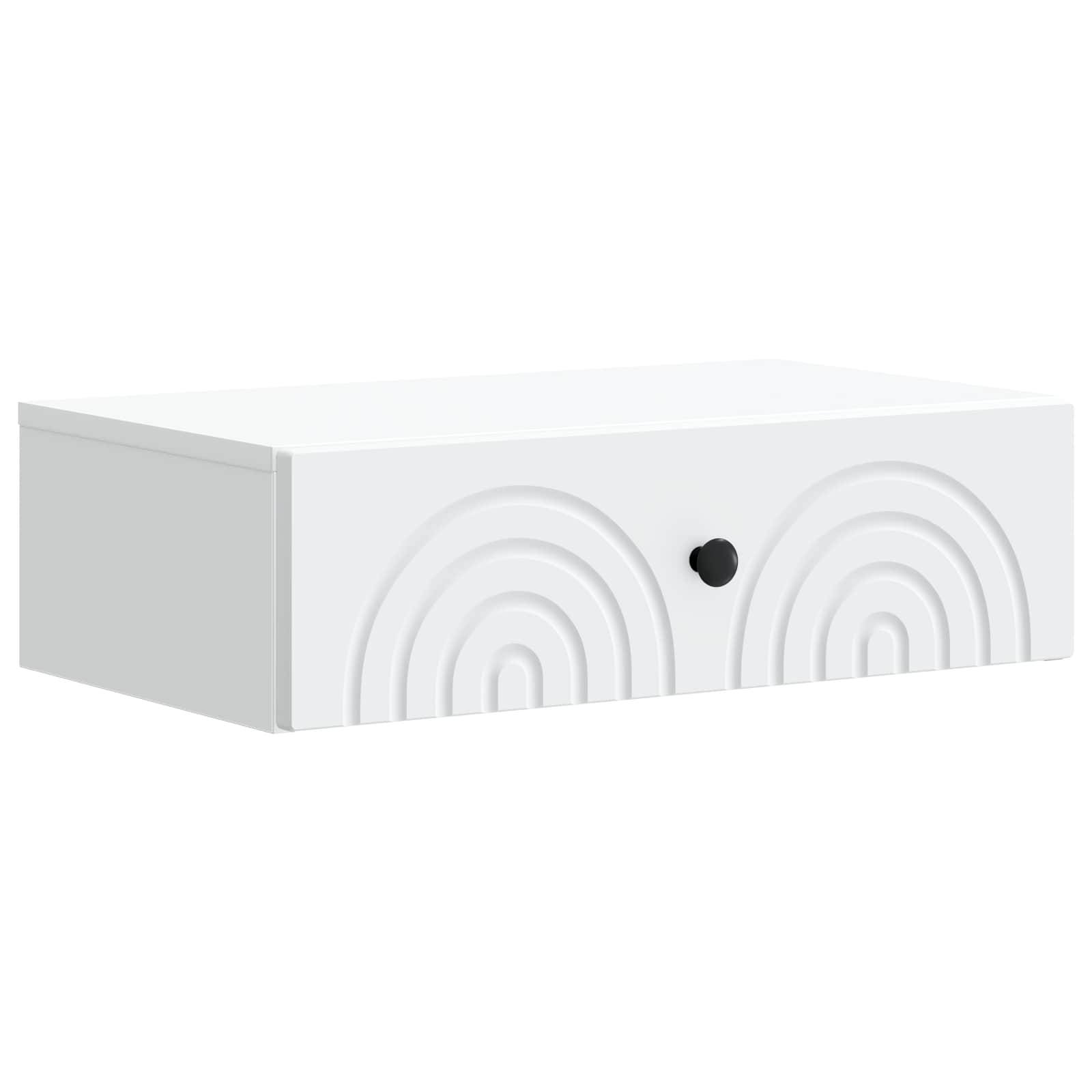 vidaXL Wandmontierter Beistelltisch Weiß 59 x 34,5 x 17 cm