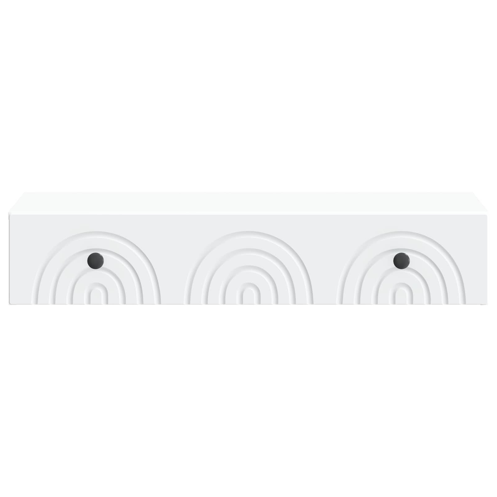 vidaXL Wandmontierter Beistelltisch Weiß 87,5 x 34,5 x 17 cm