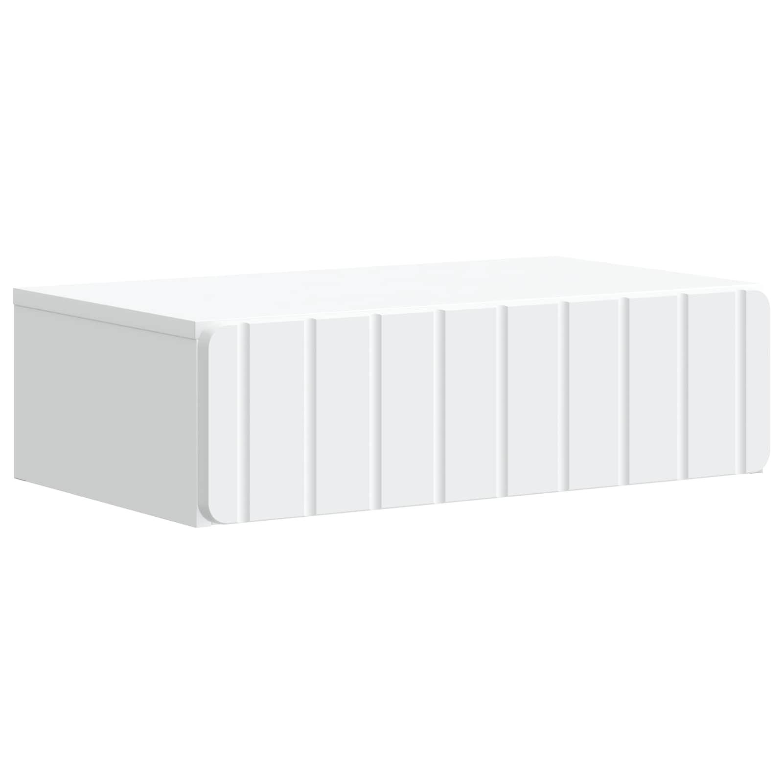 vidaXL Wandmontierter Beistelltisch Weiß 59 x 34,5 x 17 cm