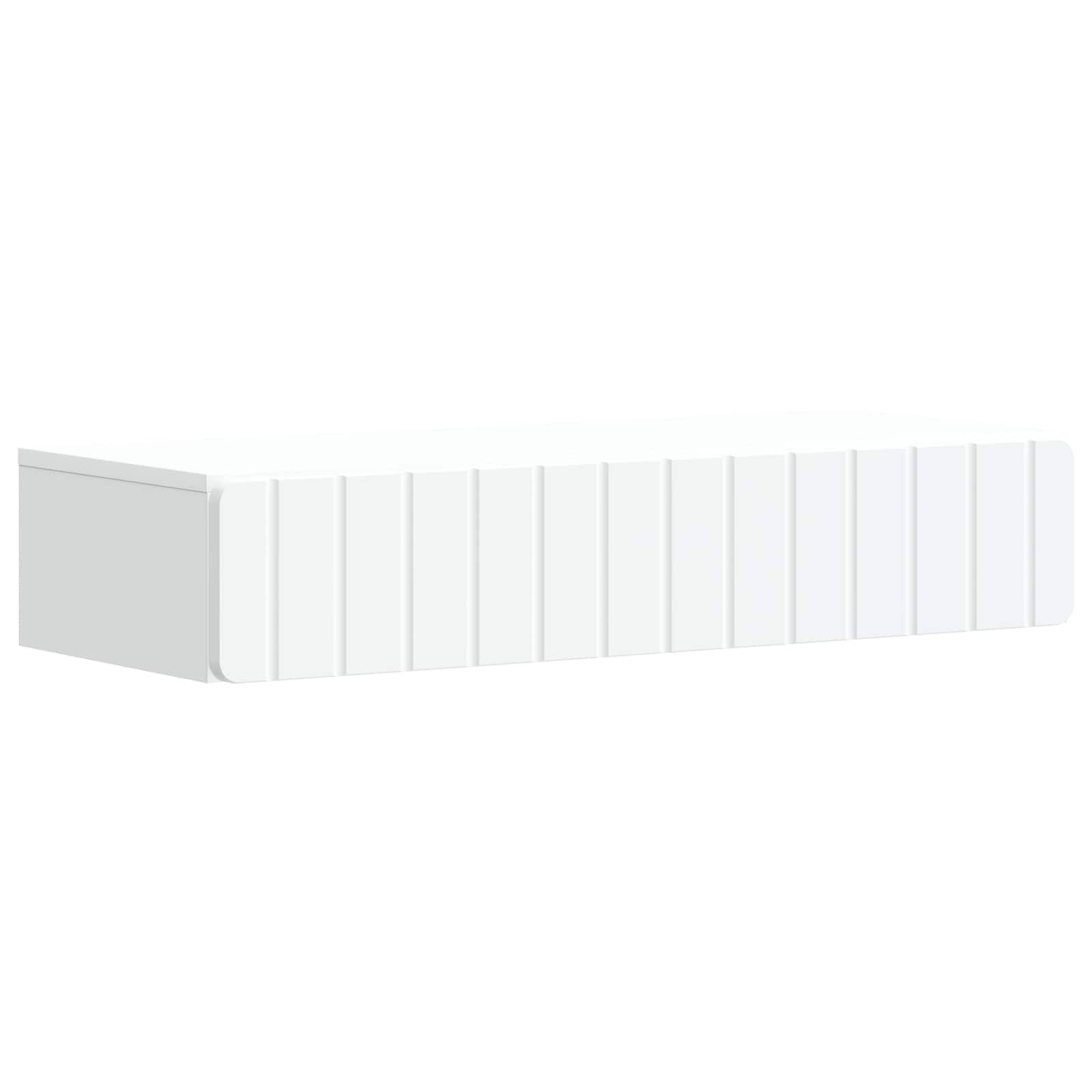 vidaXL Wandmontierter Beistelltisch Weiß 87,5 x 34,5 x 17 cm