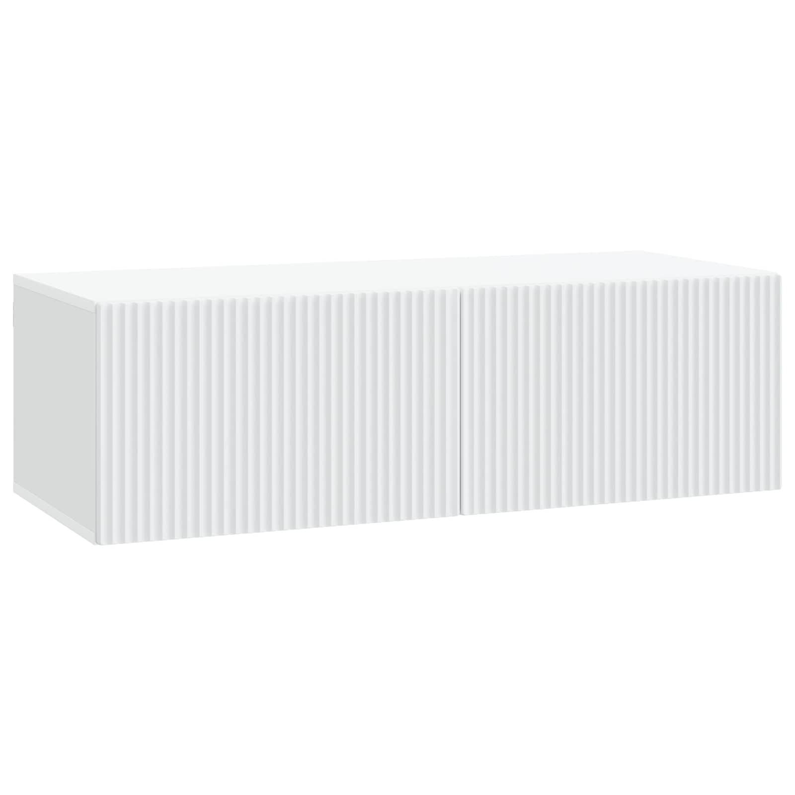 vidaXL Wandmontierter TV-Schrank Weiß 98 x 41 x 30 cm Holzwerkstoff