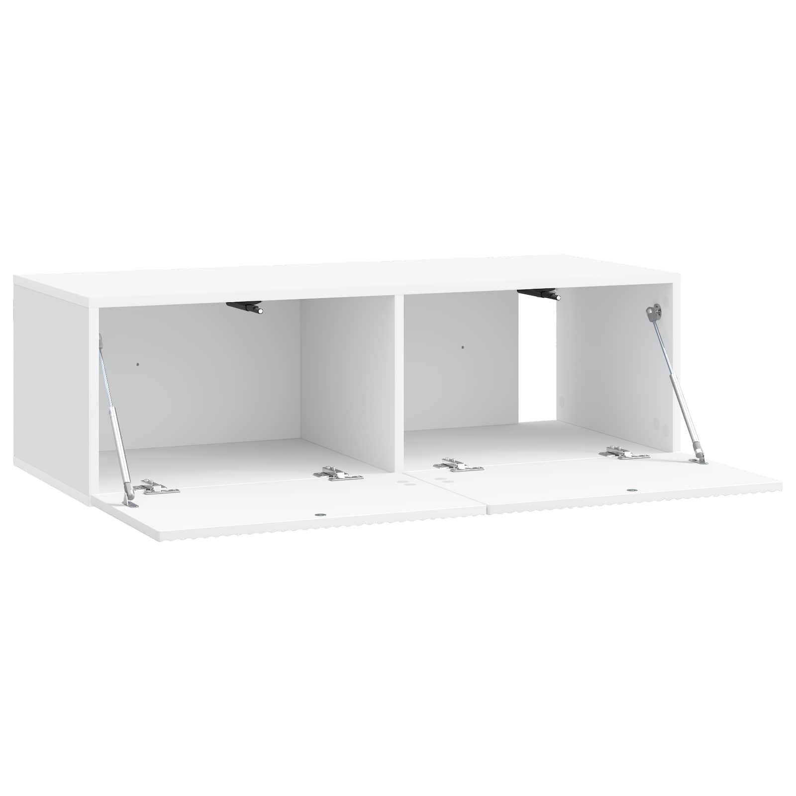 vidaXL Wandmontierter TV-Schrank Weiß 98 x 41 x 30 cm Holzwerkstoff