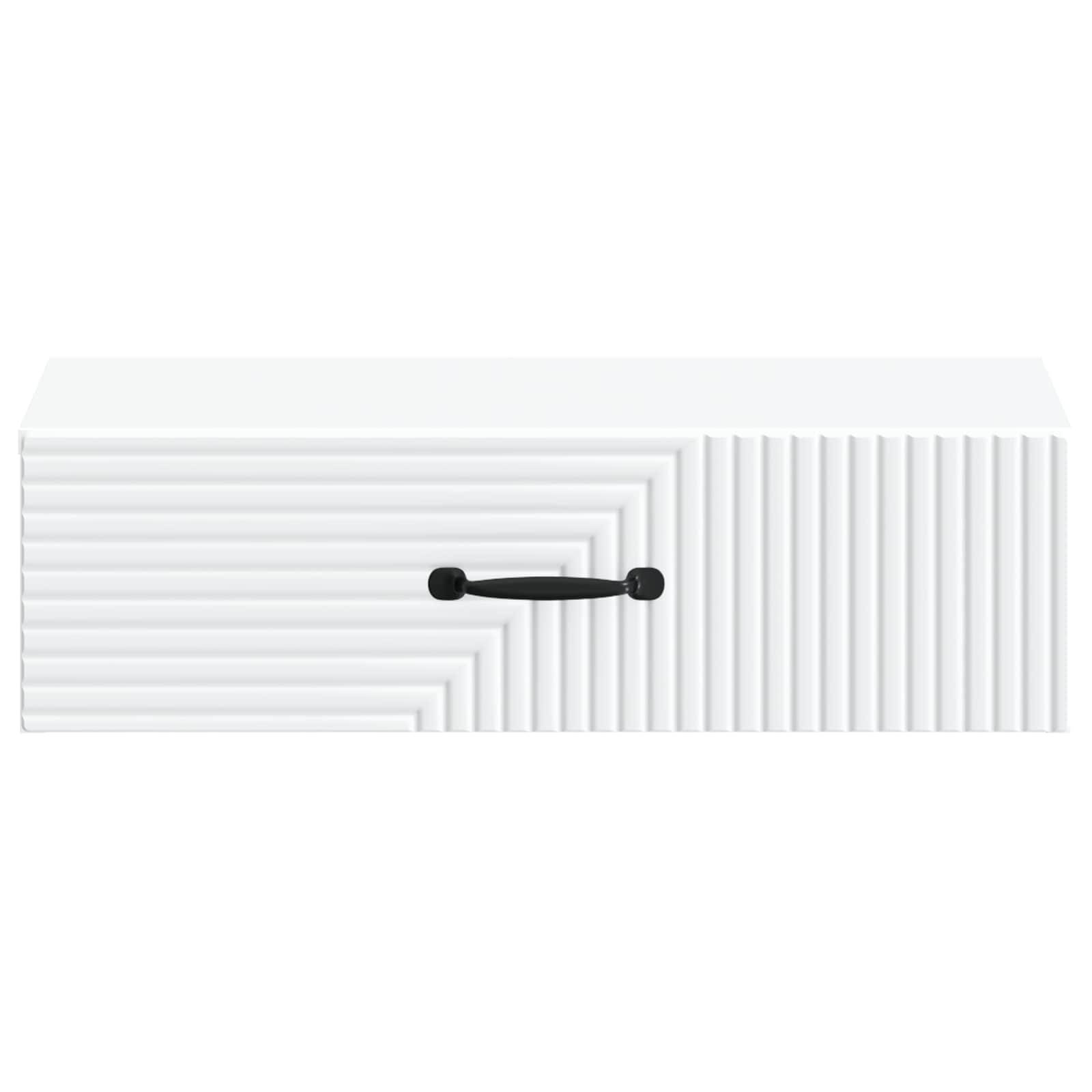 vidaXL Wandmontierter Beistelltisch Weiß 59 x 34,5 x 17 cm