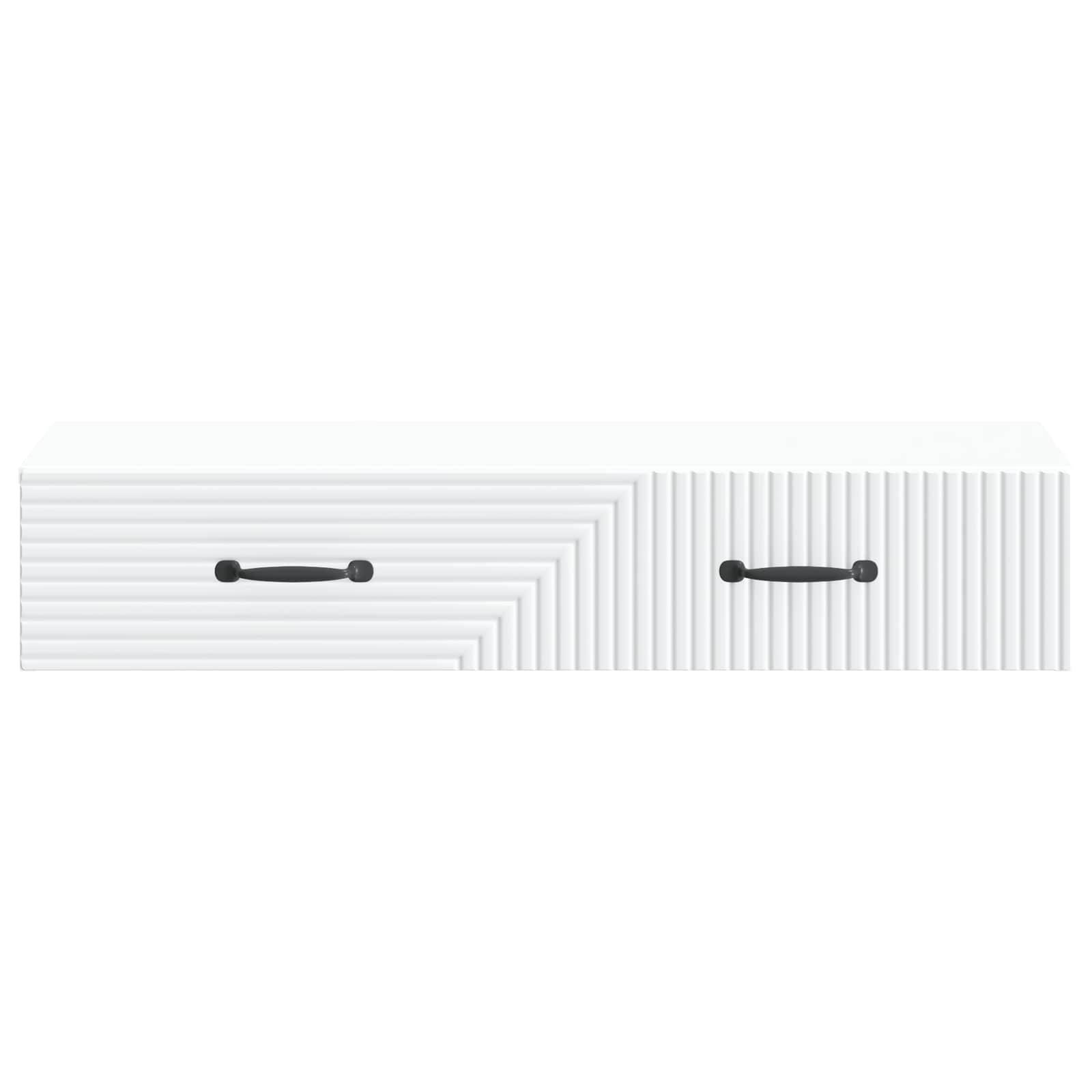 vidaXL Wandmontierter Beistelltisch Weiß 87,5 x 34,5 x 17 cm