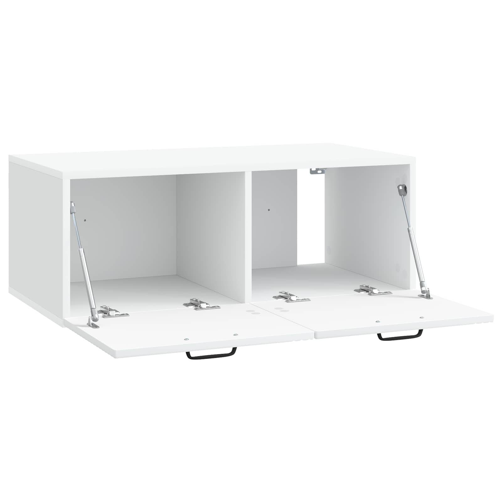 vidaXL Wandmontierter TV-Schrank Weiß 78,5 x 41 x 30 cm Holzwerkstoff