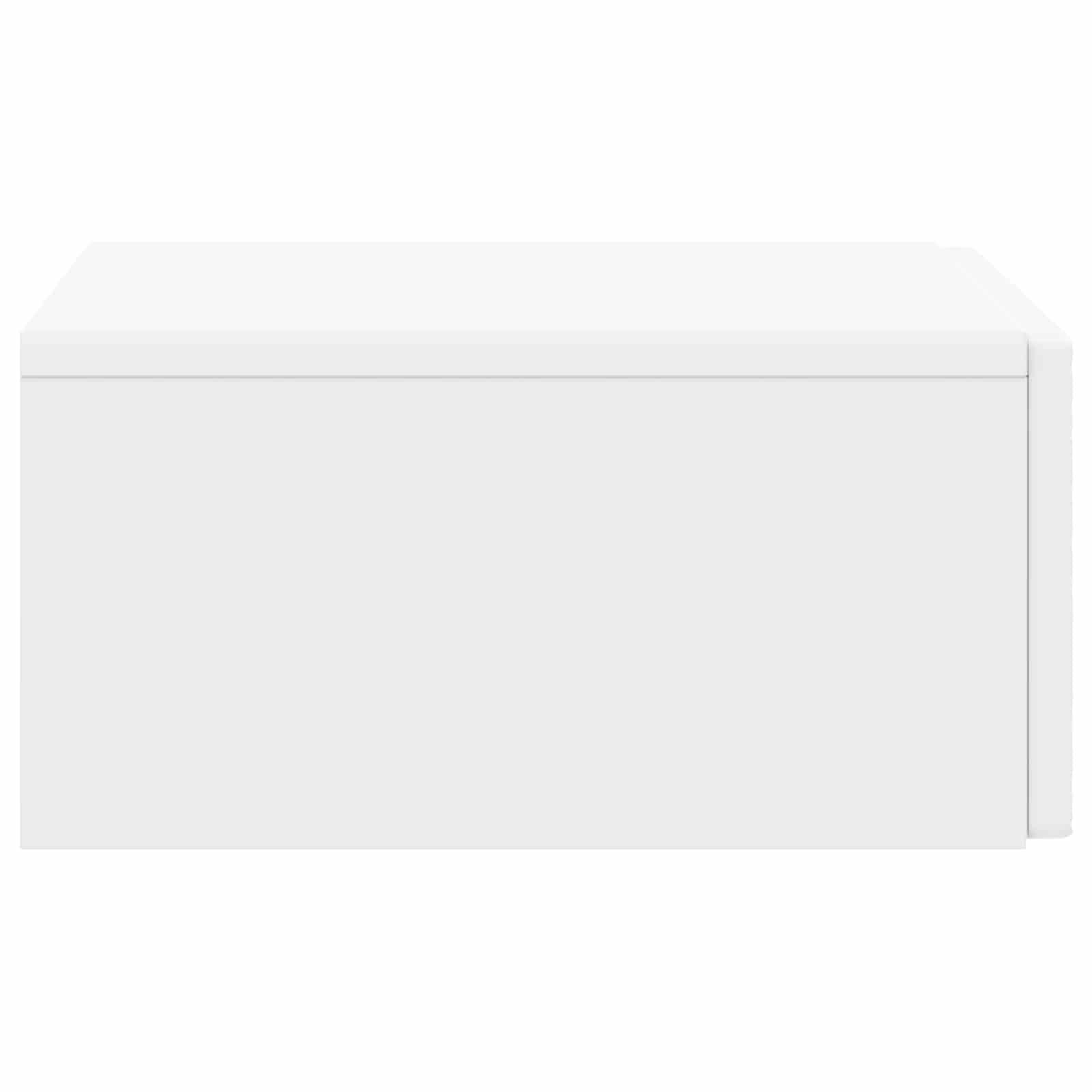 vidaXL Wandmontierter Beistelltisch Weiß 59 x 34,5 x 17 cm
