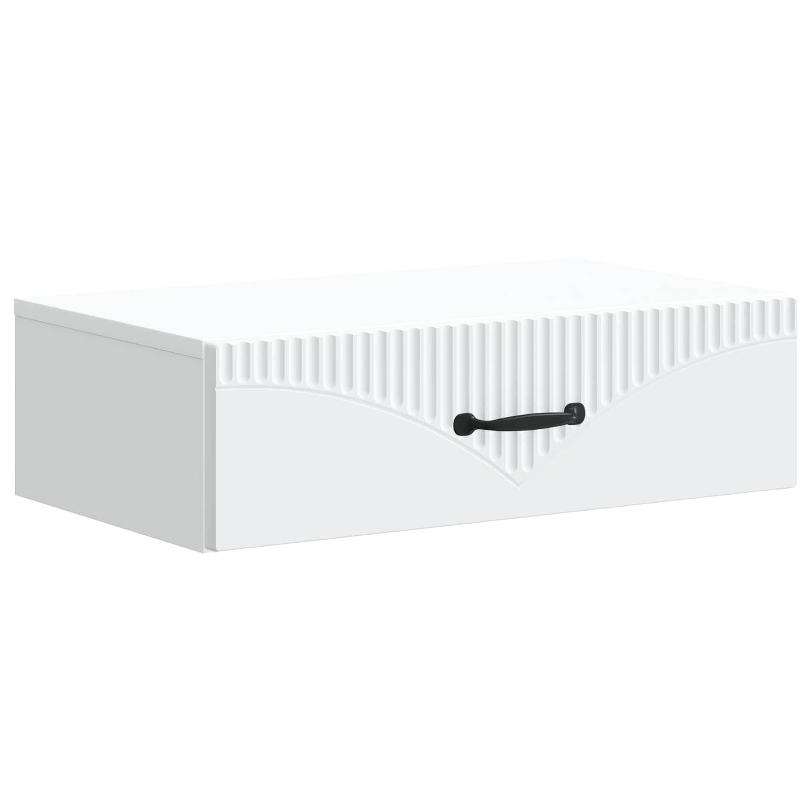 vidaXL Wandmontierter Beistelltisch Weiß 59 x 34,5 x 17 cm