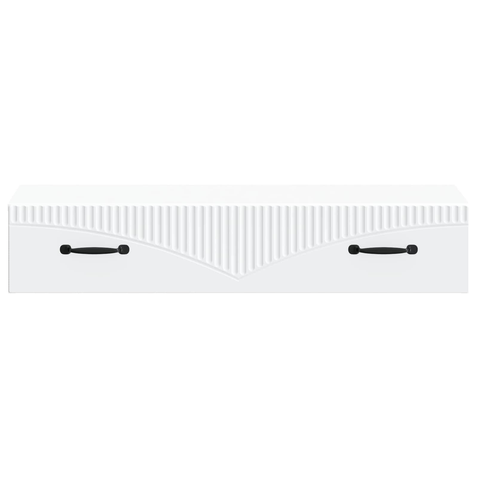 vidaXL Wandmontierter Beistelltisch Weiß 87,5 x 34,5 x 17 cm