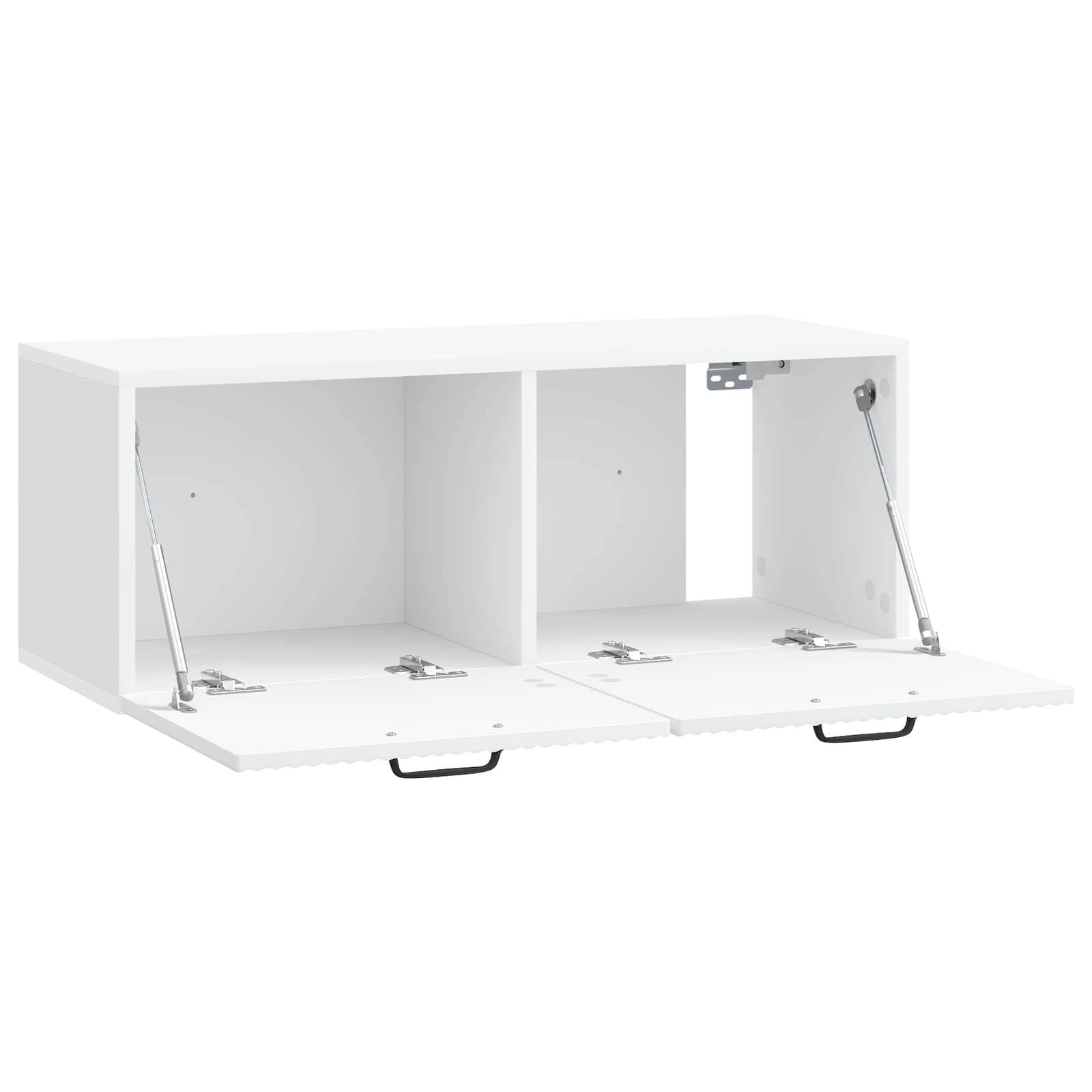 vidaXL Wandmontierter TV-Schrank Weiß 78,5 x 31 x 30 cm Holzwerkstoff