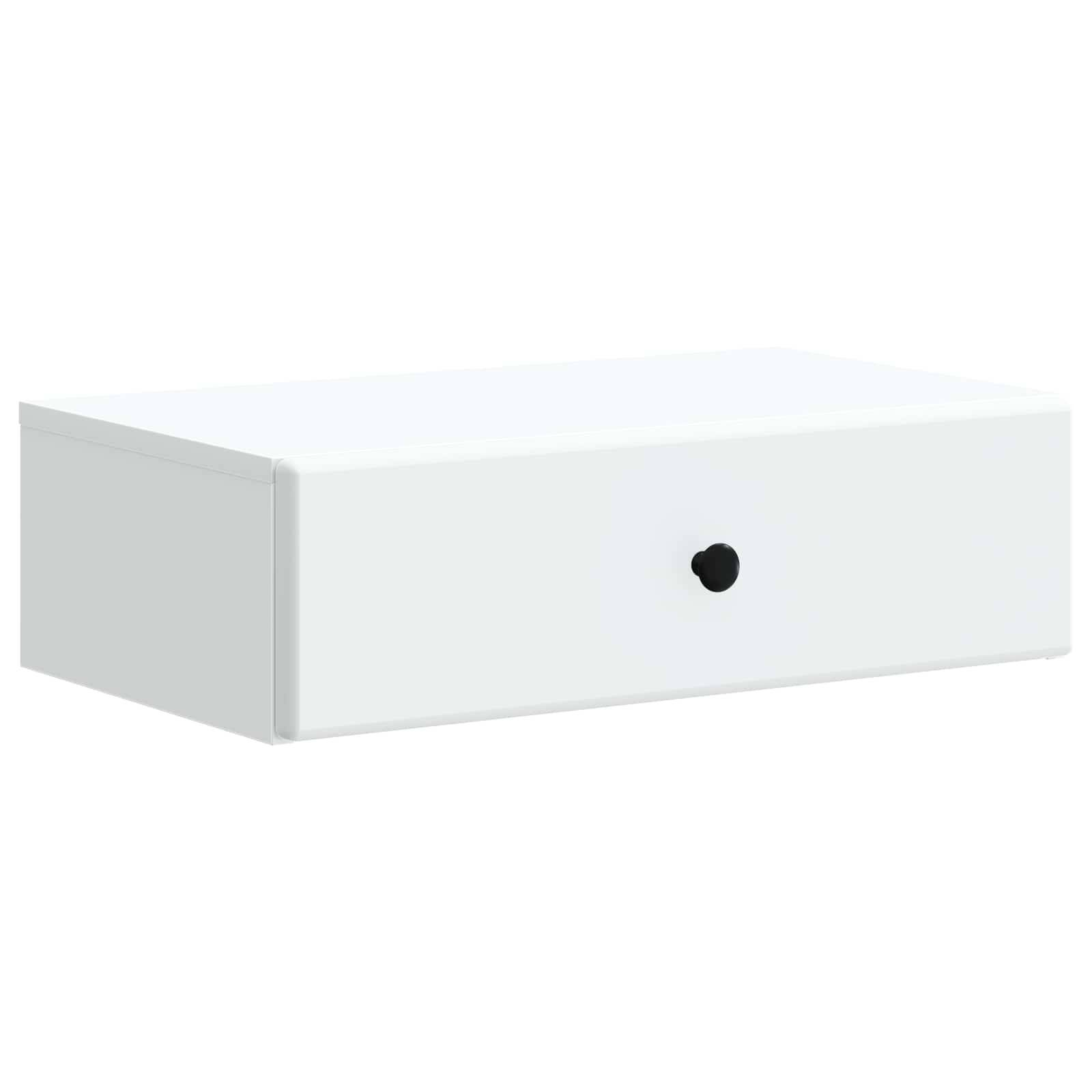 vidaXL Wandmontierter Beistelltisch Weiß 59 x 34,5 x 17 cm