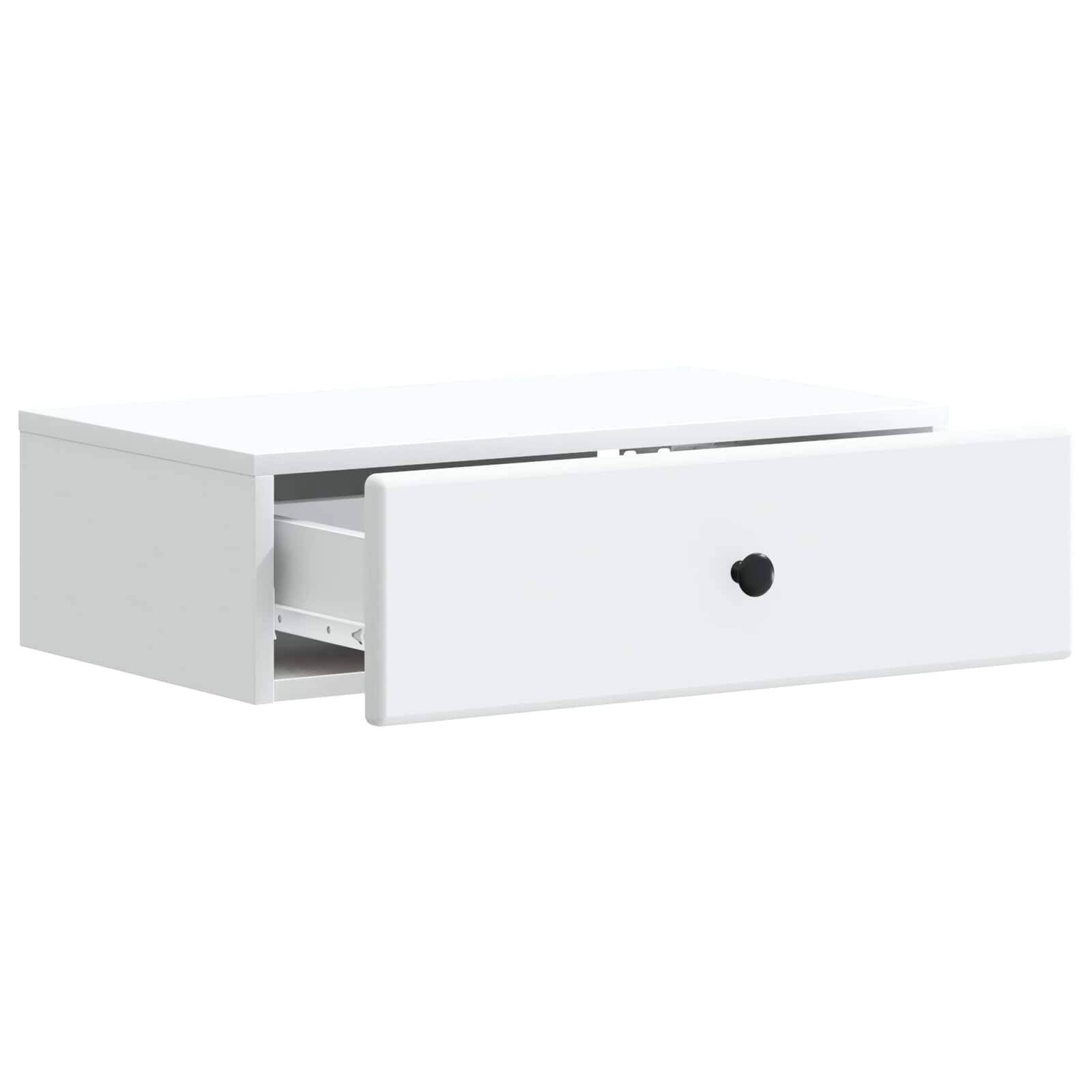 vidaXL Wandmontierter Beistelltisch Weiß 59 x 34,5 x 17 cm