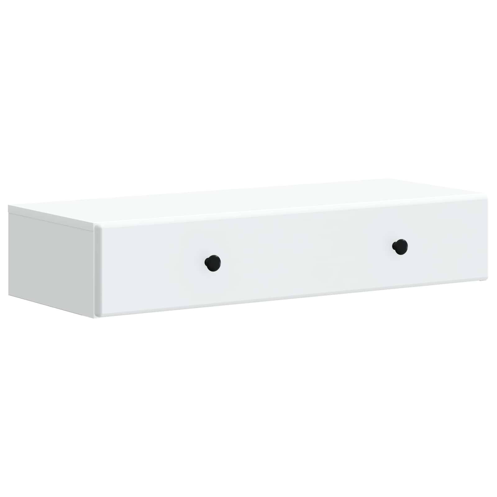 vidaXL Wandmontierter Beistelltisch Weiß 87,5 x 34,5 x 17 cm