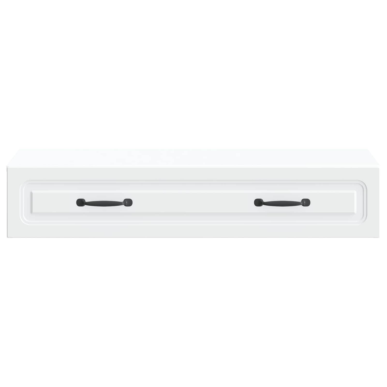 vidaXL Wandmontierter Beistelltisch Weiß 87,5 x 34,5 x 17 cm