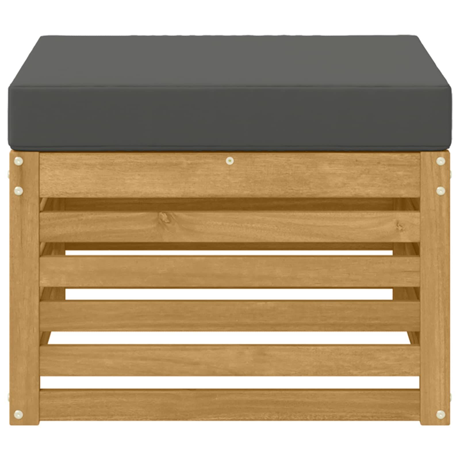 vidaXL Outdoor-Fußhocker Massivholz Akazie Weiß
