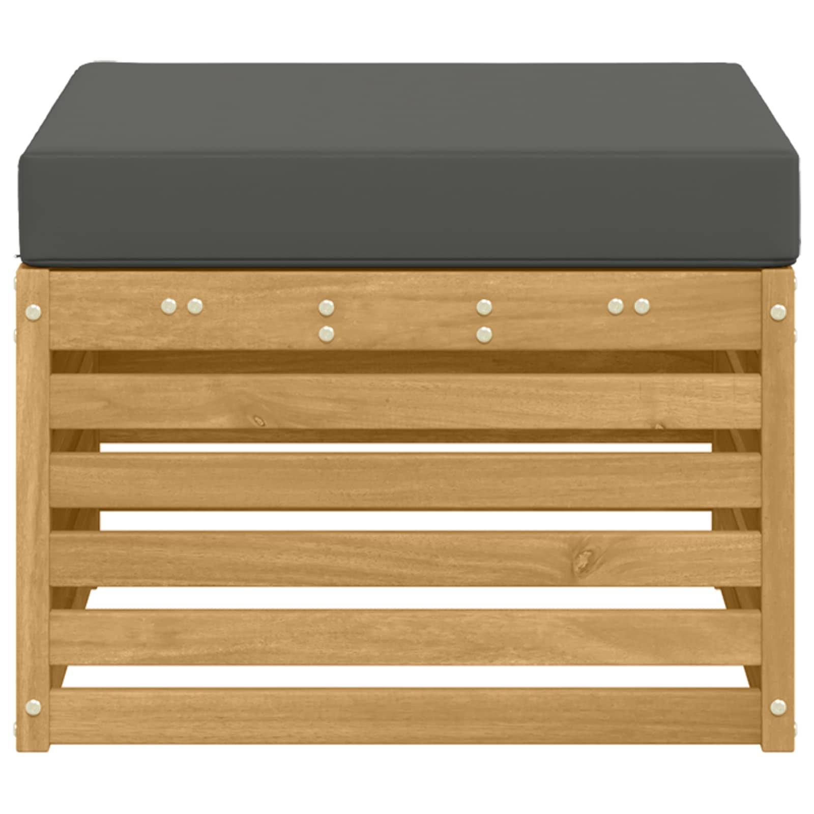 vidaXL Outdoor-Fußhocker Massivholz Akazie Weiß