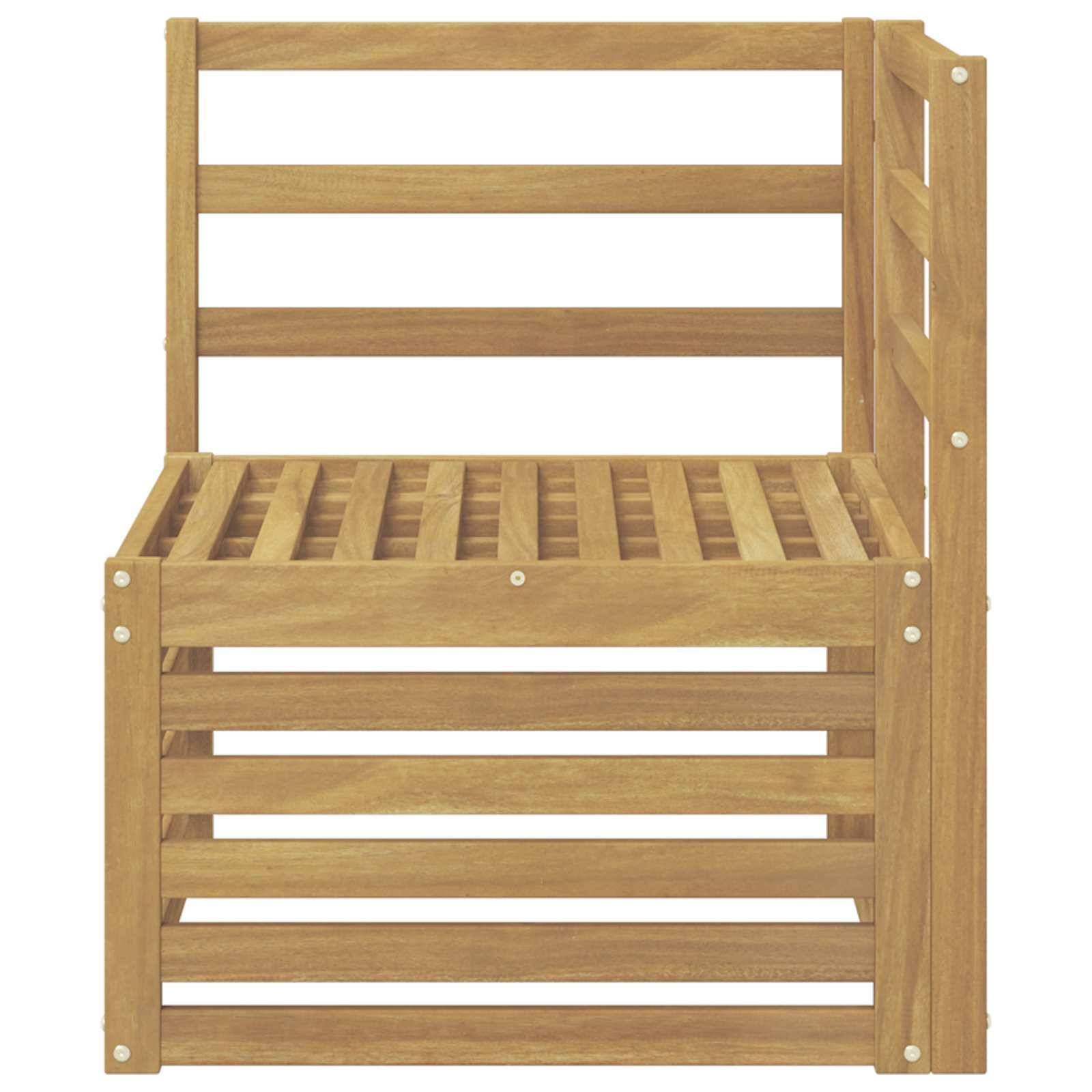 vidaXL Outdoor Ecksofa Massivholz Akazie Weiß 63 x 63 x 73 cm