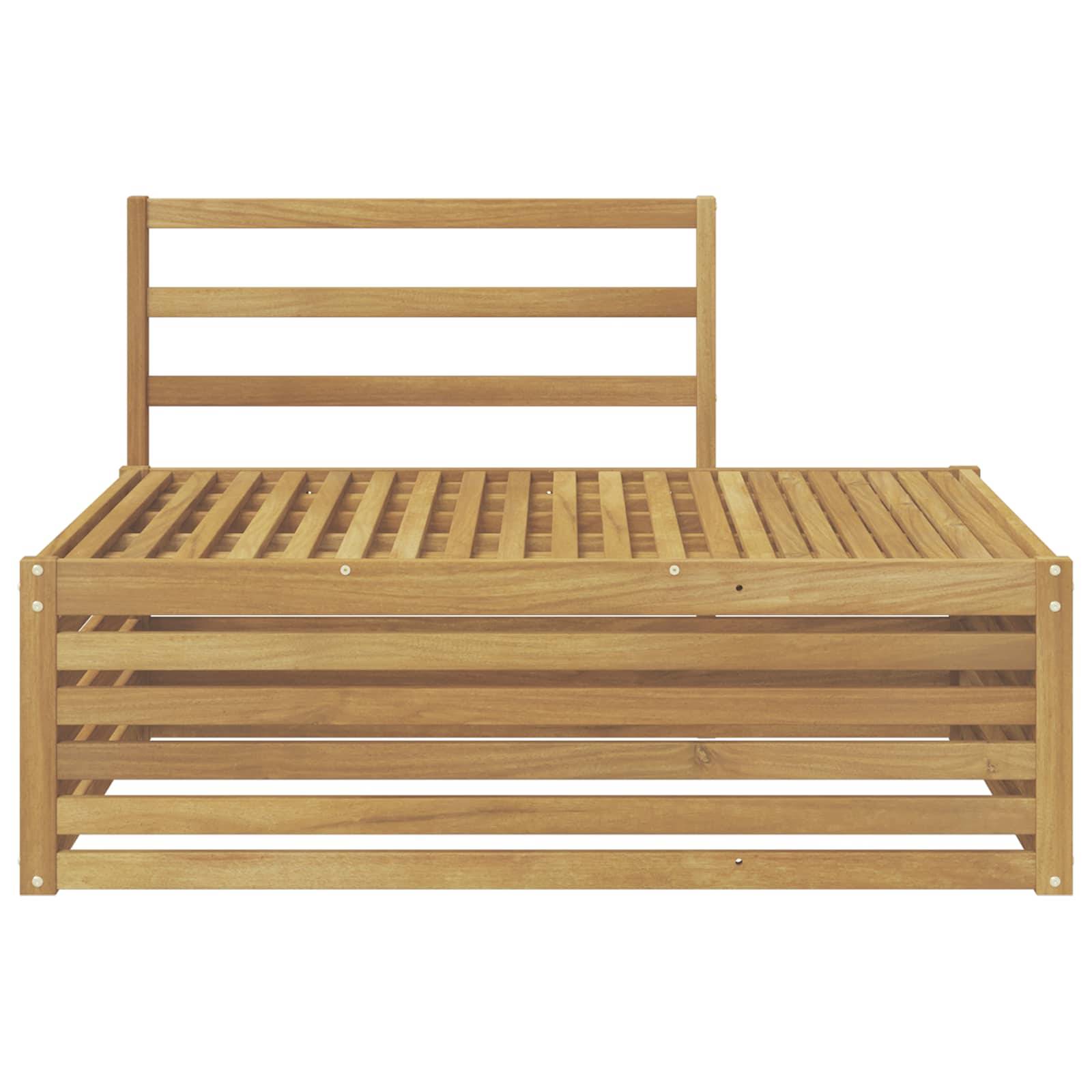 vidaXL Outdoor Endsofa Weiß 115 x 83 x 73 cm Massivholz Akazie