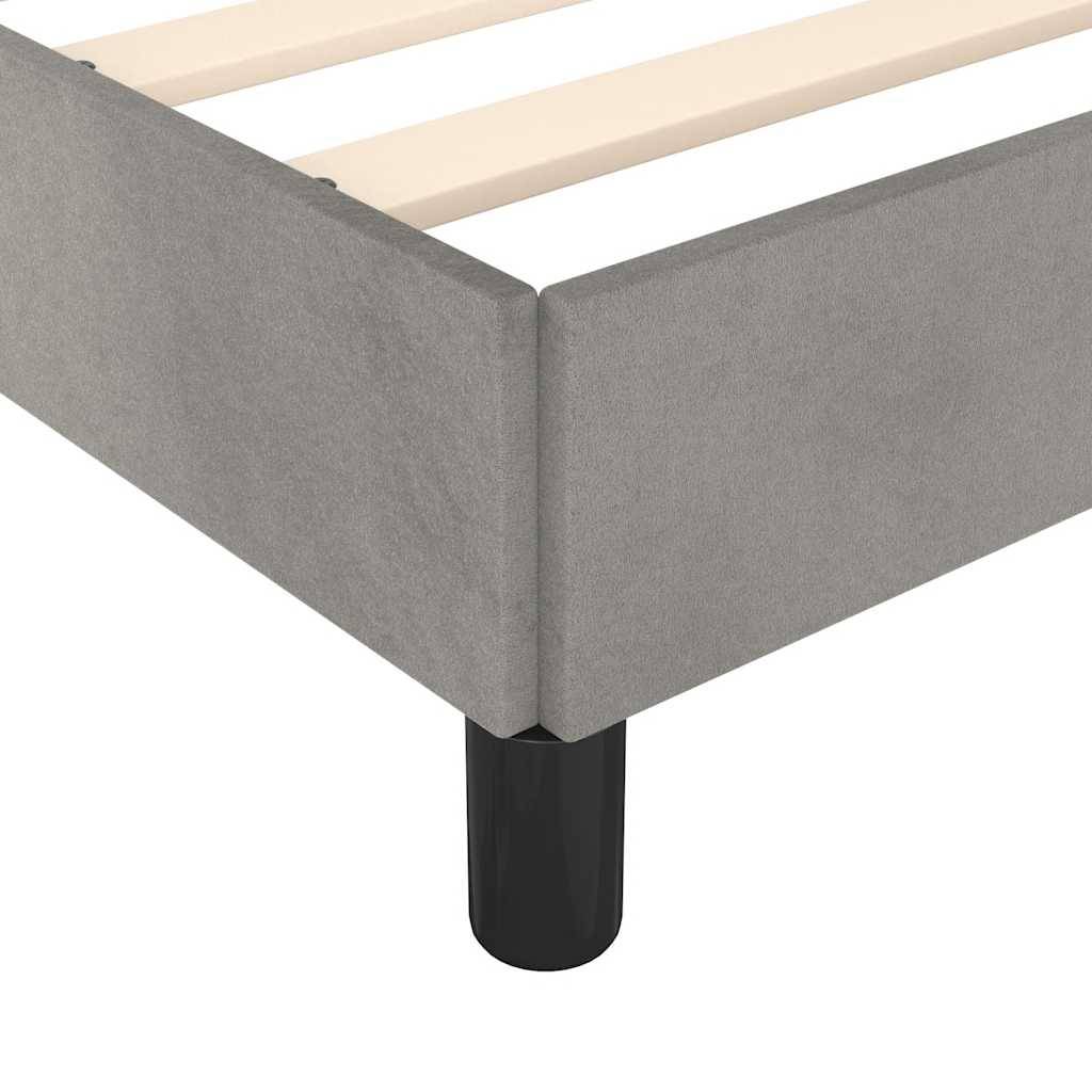 vidaXL Bettgestell ohne Matratze Hellgrau 152x203 cm Queen-Size Samt