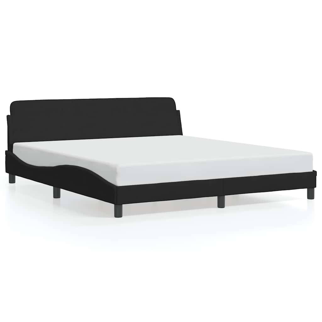 vidaXL Bettgestell Dover Schwarz 180x200 cm Samt