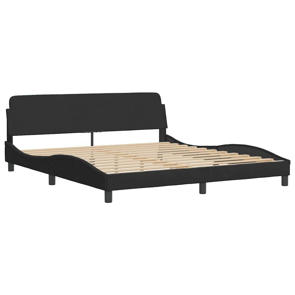 vidaXL Bettgestell Dover Schwarz 180x200 cm Samt
