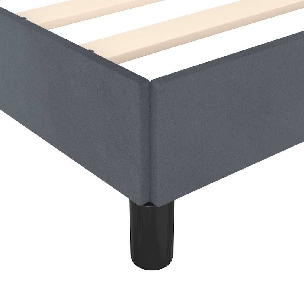 vidaXL Bettgestell ohne Matratze Dunkelgrau 193x203 cm King Samt