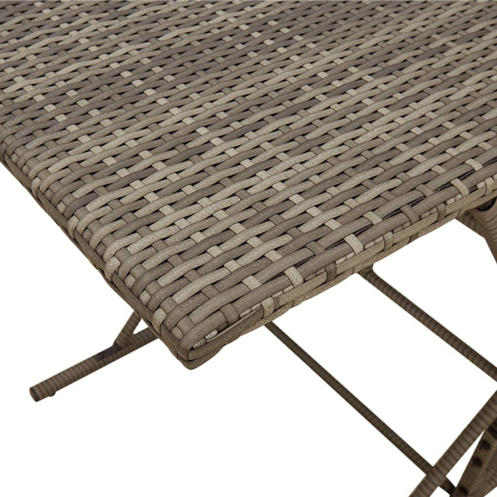vidaXL 7-teiliges Garten-Essset mit Kissen Grau Polyrattan