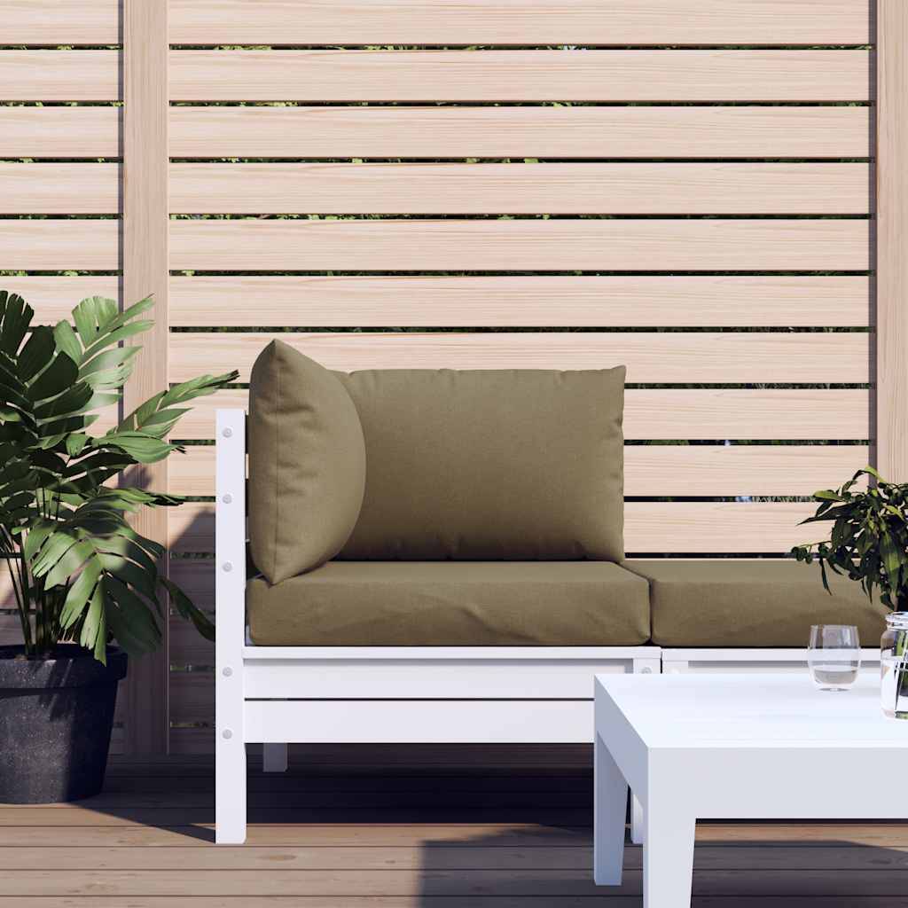vidaXL Palettenkissen 3-tlg. Melange Taupe Stoff