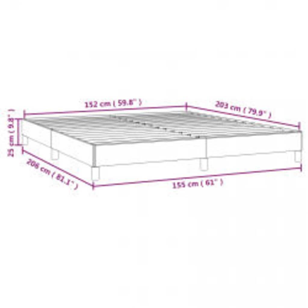 vidaXL Bettgestell ohne Matratze Hellgrau 152x203 cm Queen-Size Samt