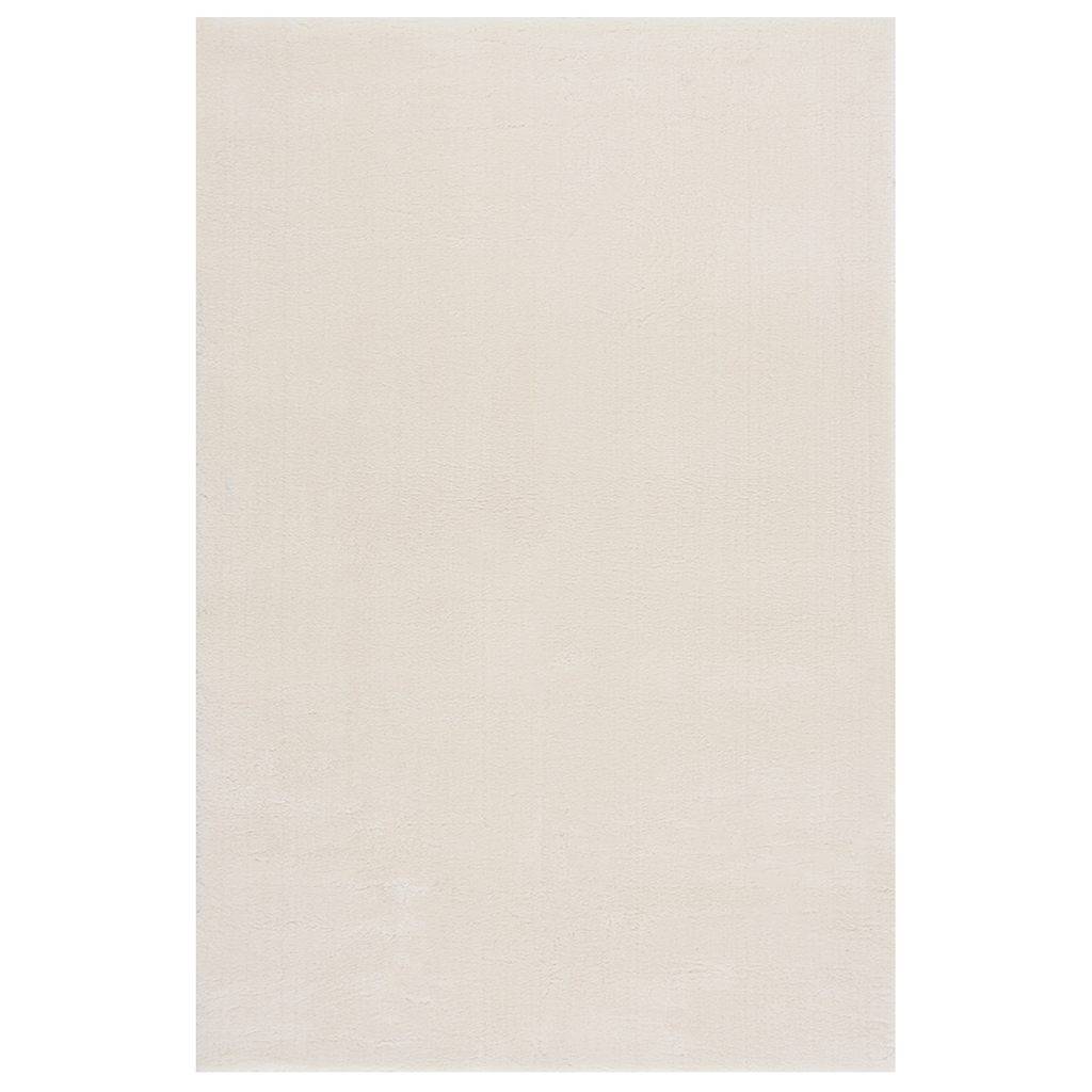 vidaXL Shaggy-Teppich Cremeweiß 240x340 cm Polyester