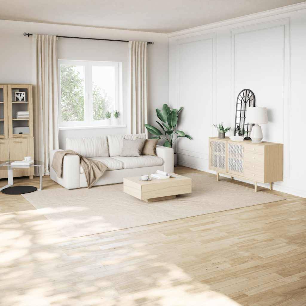vidaXL Shaggy-Teppich Cremeweiß 240x340 cm Polyester