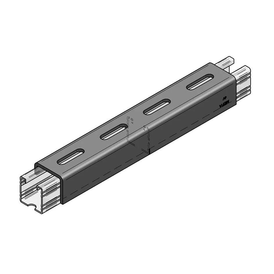 MEFA Verbindungsstück C-Profil 45, 350x57x47mm, Stahl S235, verzinkt, 1 Stk.