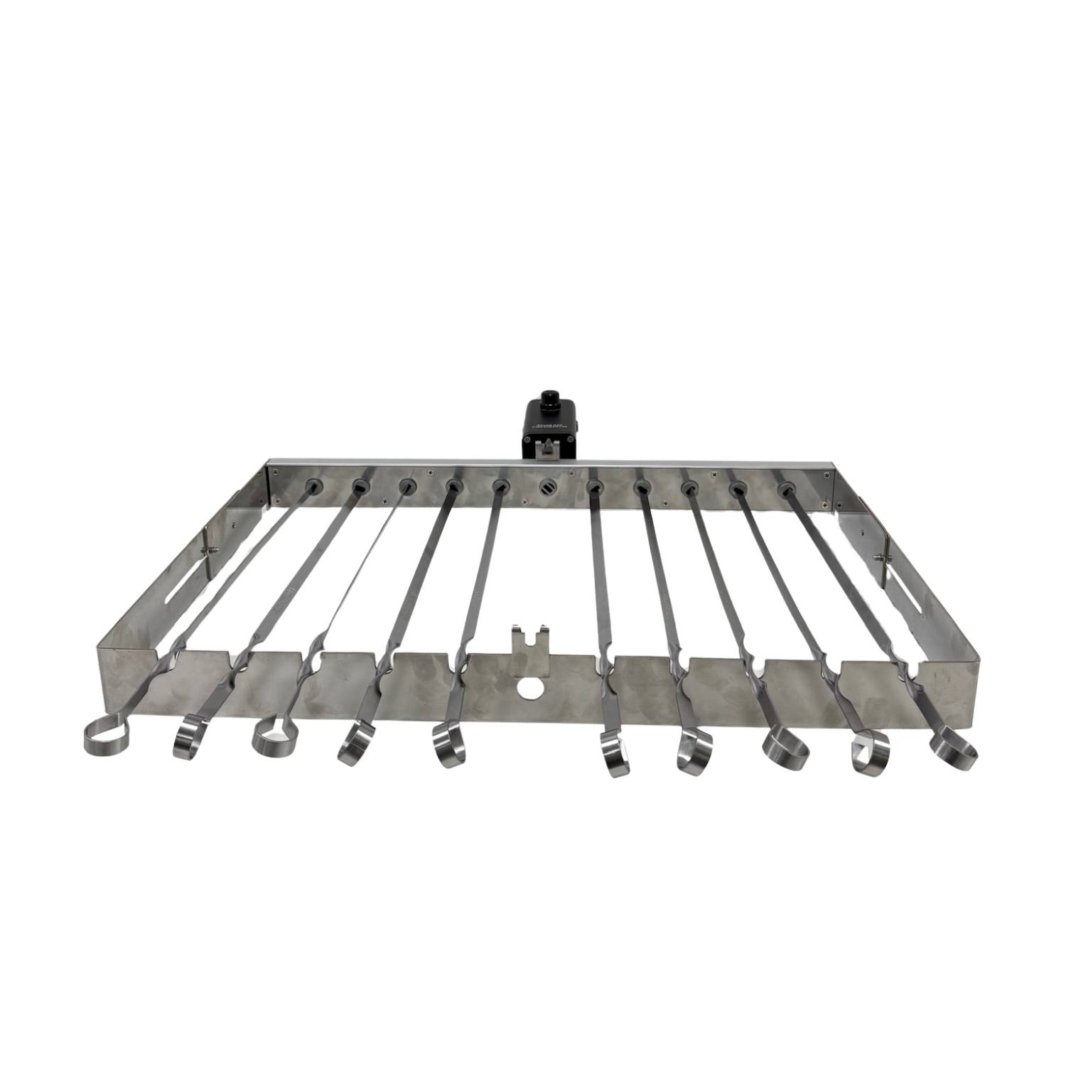 Elektrischer Spießdreher Wostok Akkumotor für Mangal Gasgrill inkl.10 Spieße 60cm