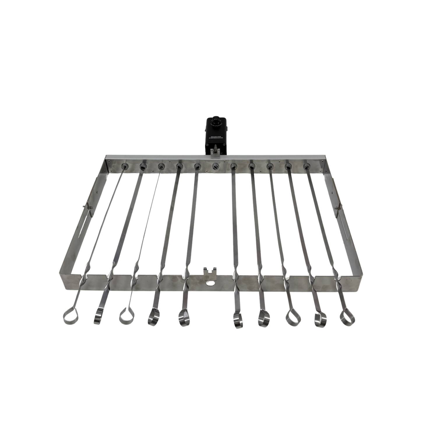 Elektrischer Spießdreher Wostok Akkumotor für Mangal Gasgrill inkl.10 Spieße 60cm