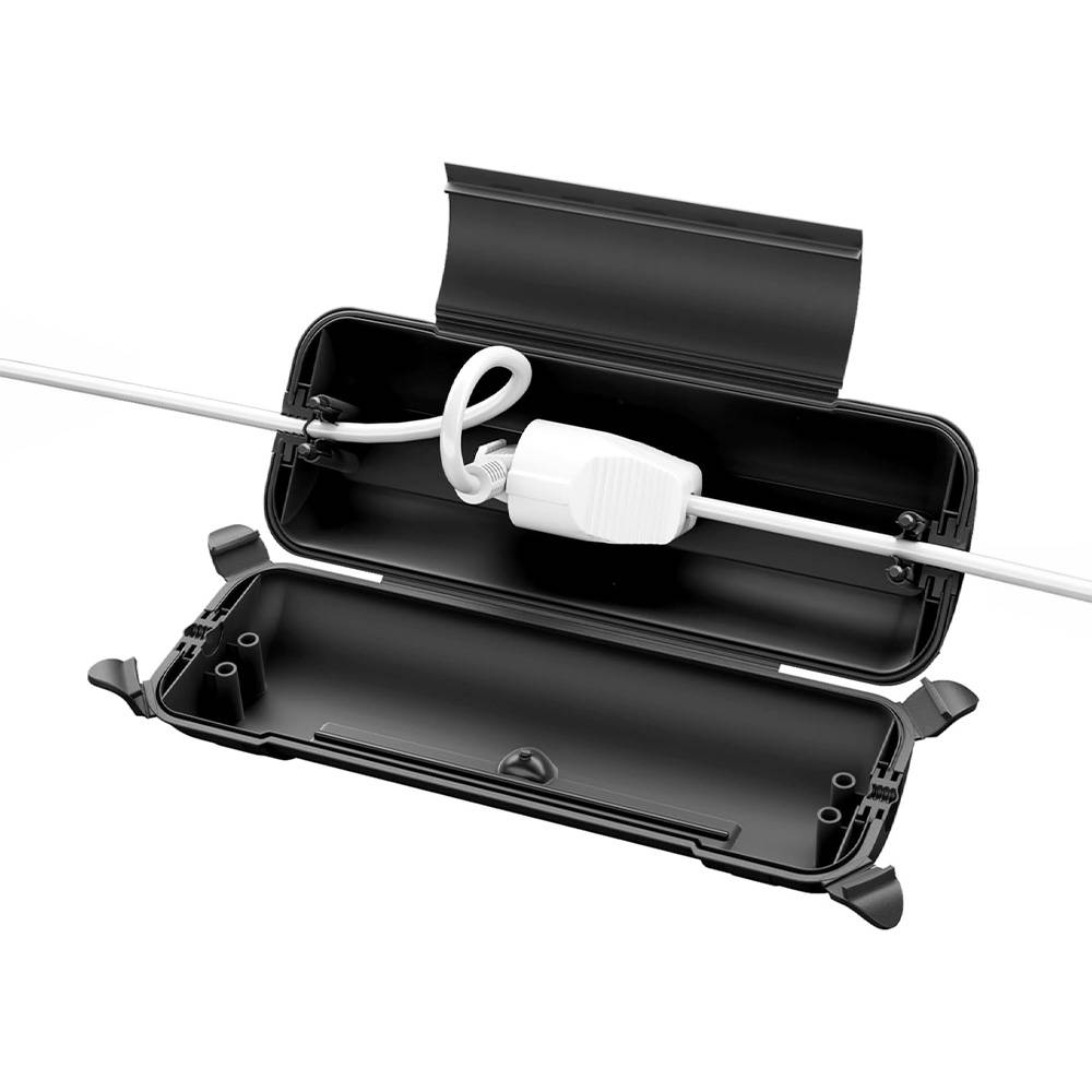 Offgridtec wasserdichte Kabelbox IP44, 2 Eingänge, schwarz, für Kabel bis 12mm
