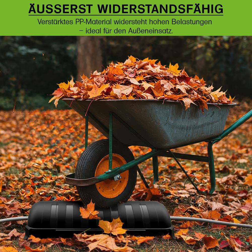 Offgridtec wasserdichte Kabelbox IP44, 2 Eingänge, schwarz, für Kabel bis 12mm