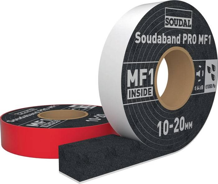 Drei Rollen Soudaband PRO MF1 Dichtungsband, einschließlich einer weißen Rolle mit der Bezeichnung „MF1 INSIDE