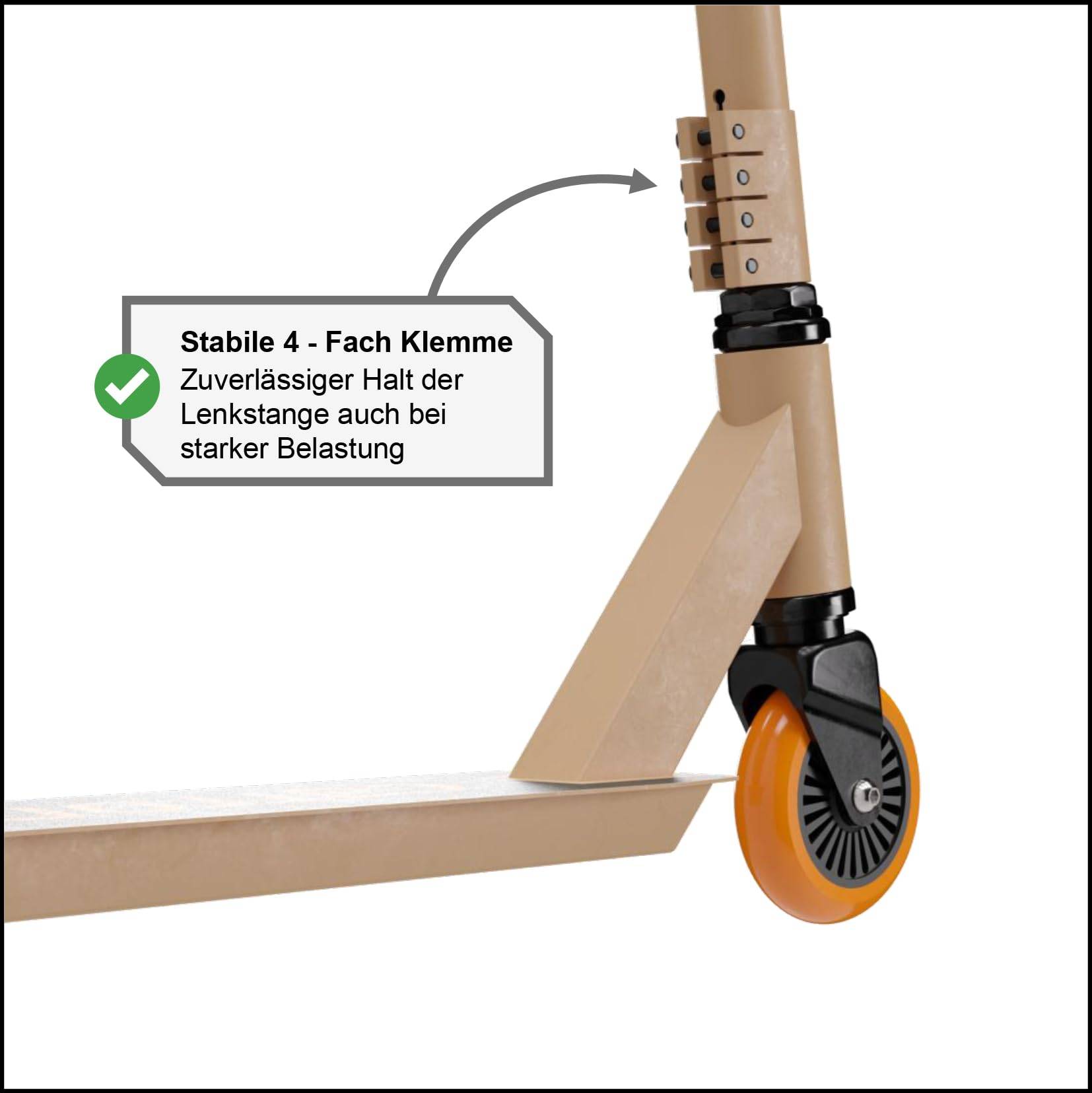 Carromco Highfly Stuntscooter - Stuntroller für Kinder, Scooter, Kinderroller, Tretroller, ABEC-9 Lager, 100mm Räder