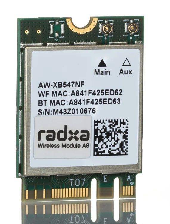 Radxa Wireless Module A8 WiFi 6 + BT 5.2 Dual Mode, Realtek RTL8852BE, M.2 A+E Key
