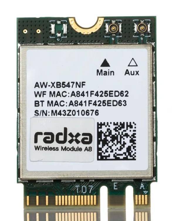 Radxa Wireless Module A8 WiFi 6 + BT 5.2 Dual Mode, Realtek RTL8852BE, M.2 A+E Key